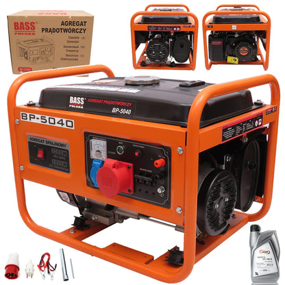 3,5 W 230 V/400 V egyfázisú benzin generátor