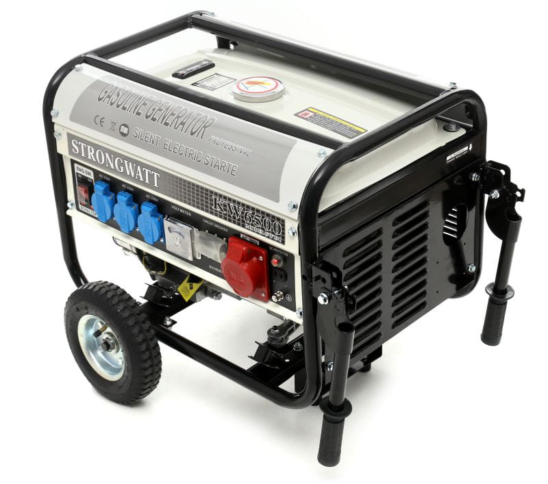 2,5 kW-os OHV benzin generátor, 380V/230V/12V