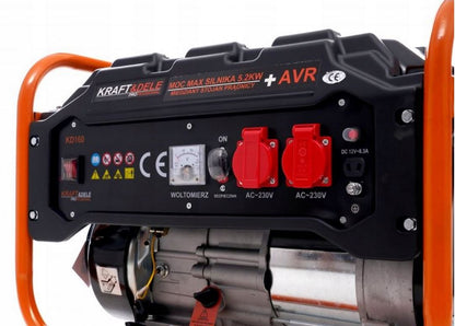 Egyfázisú generátor 3.5Kw 230V 12V benzin 7LE