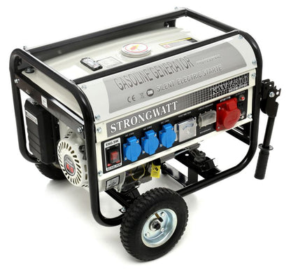 2,5 kW-os OHV benzin generátor, 380V/230V/12V