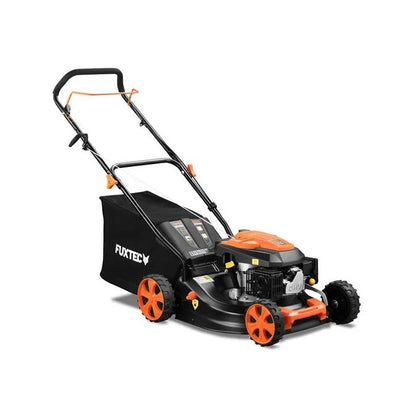 146 köbcentis benzines fűnyíró, 46 cm-es vágásszélesség, kézi tolás – benzinmotor