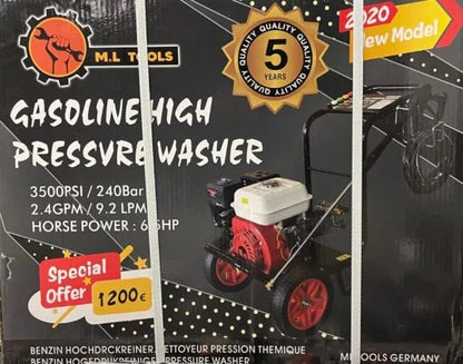 Professzionális gáznyomású mosó 6,5 LE 3500 PSI 240 Bar