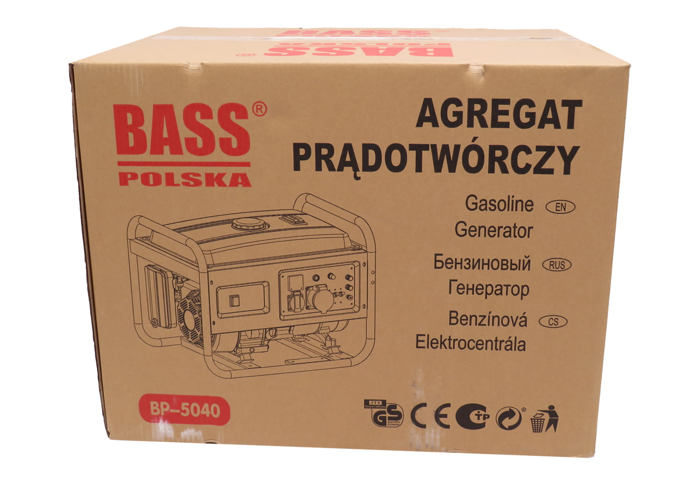 3,5 W 230 V/400 V egyfázisú benzin generátor
