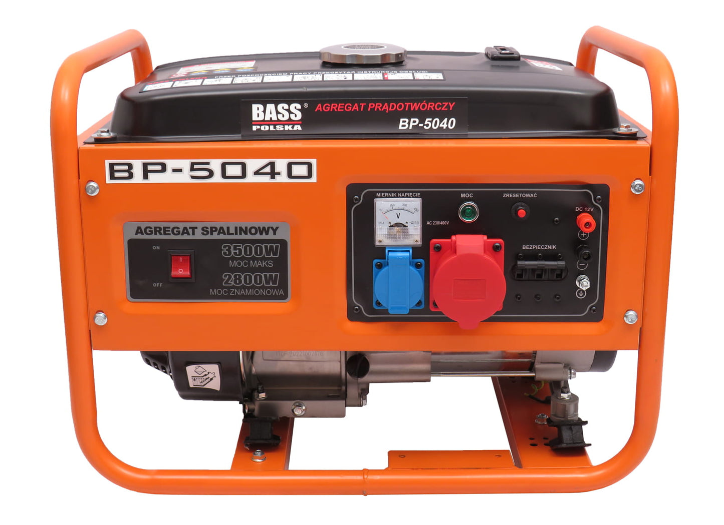 3,5 W 230 V/400 V egyfázisú benzin generátor