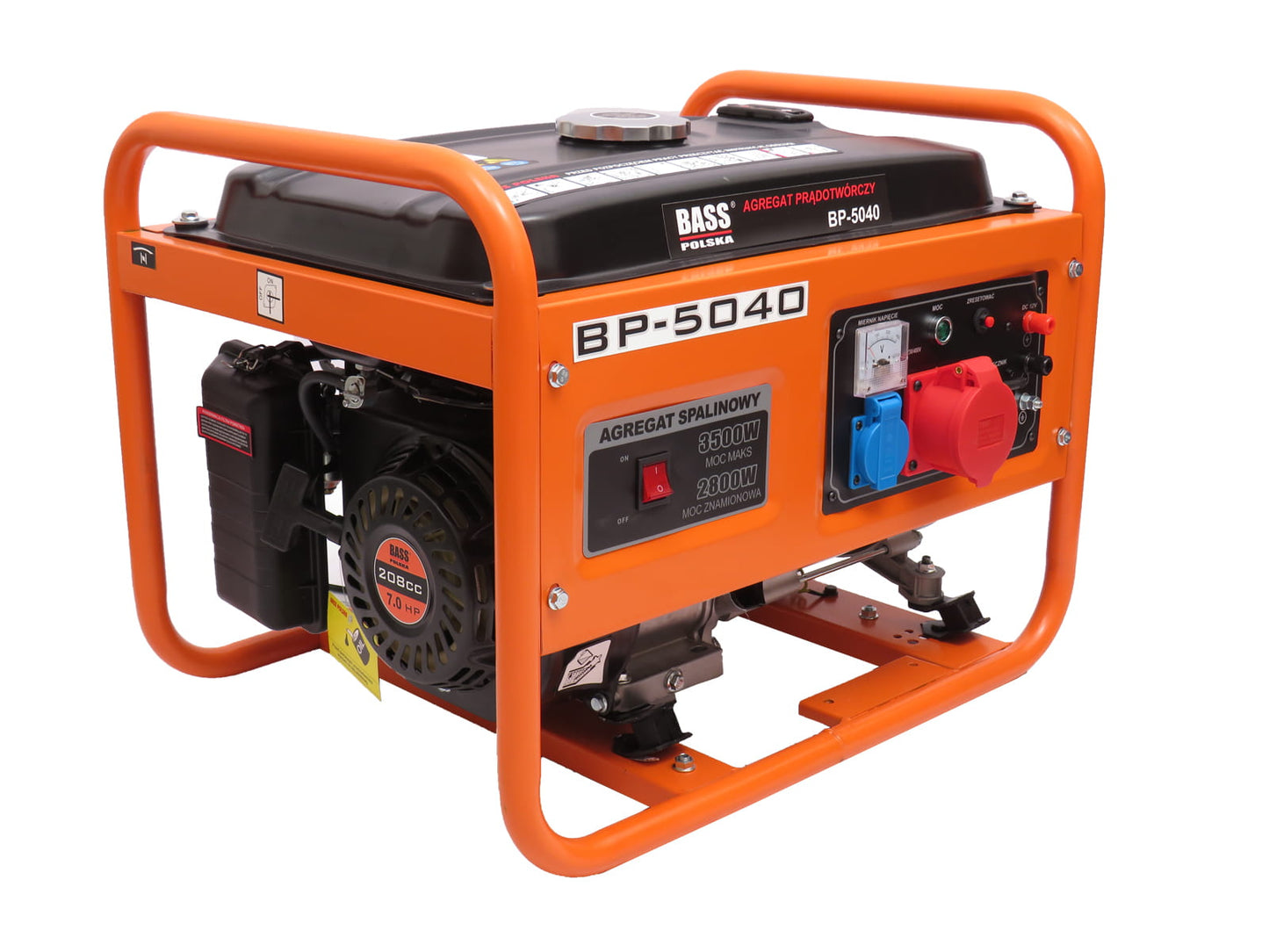 3,5 W 230 V/400 V egyfázisú benzin generátor