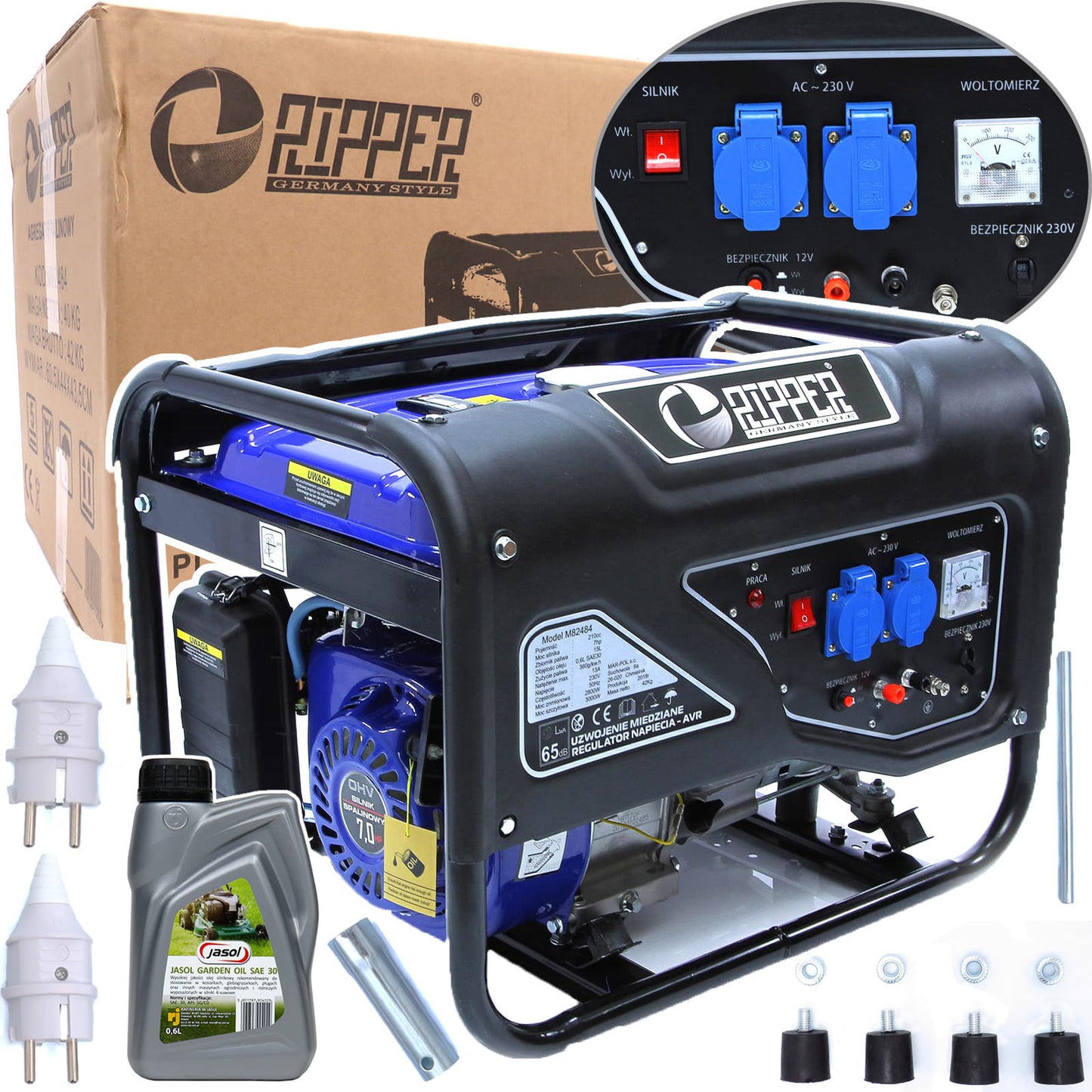 3kW 230V AVR benzin generátor