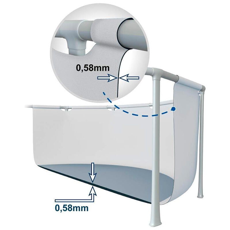 Intex Prism Frame négyszögletes föld feletti medence 300x175x80 cm