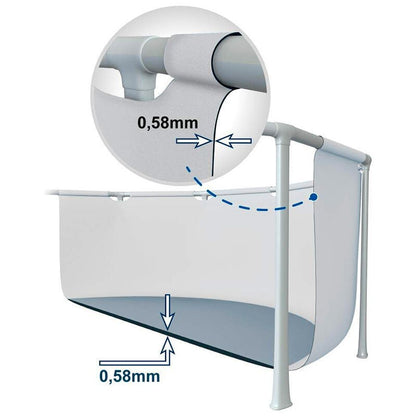 Intex Prism Frame négyszögletes föld feletti medence 300x175x80 cm