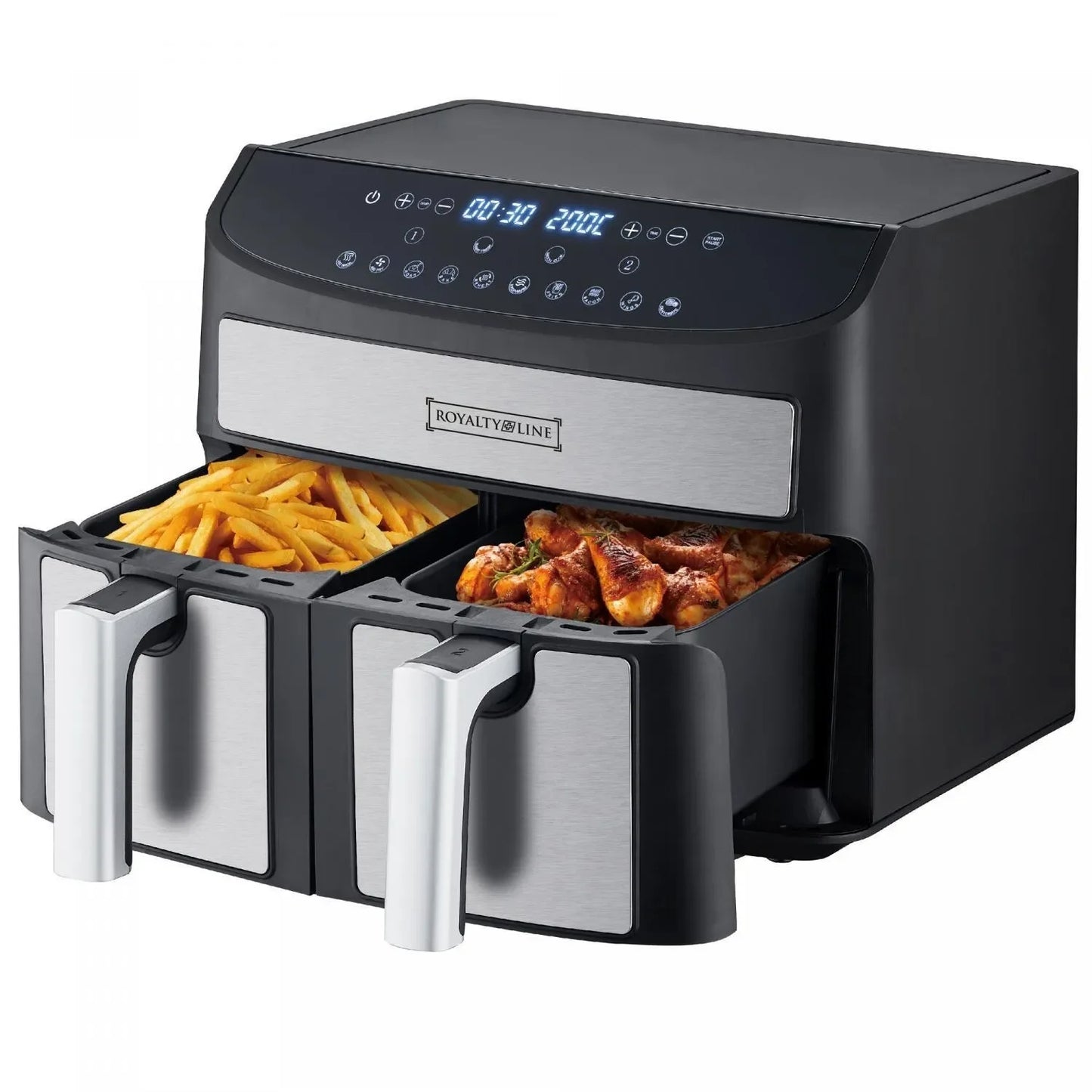 Royalty Line RL-AF5409: Dupla kosaras légsütő – 2000 W